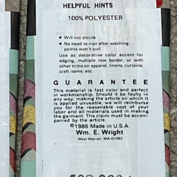 VTG Red Rick-Rack Trim Original Packaging 5 Packages Sewing Crafts 2.5 Yds Each - Picture 7 of 10